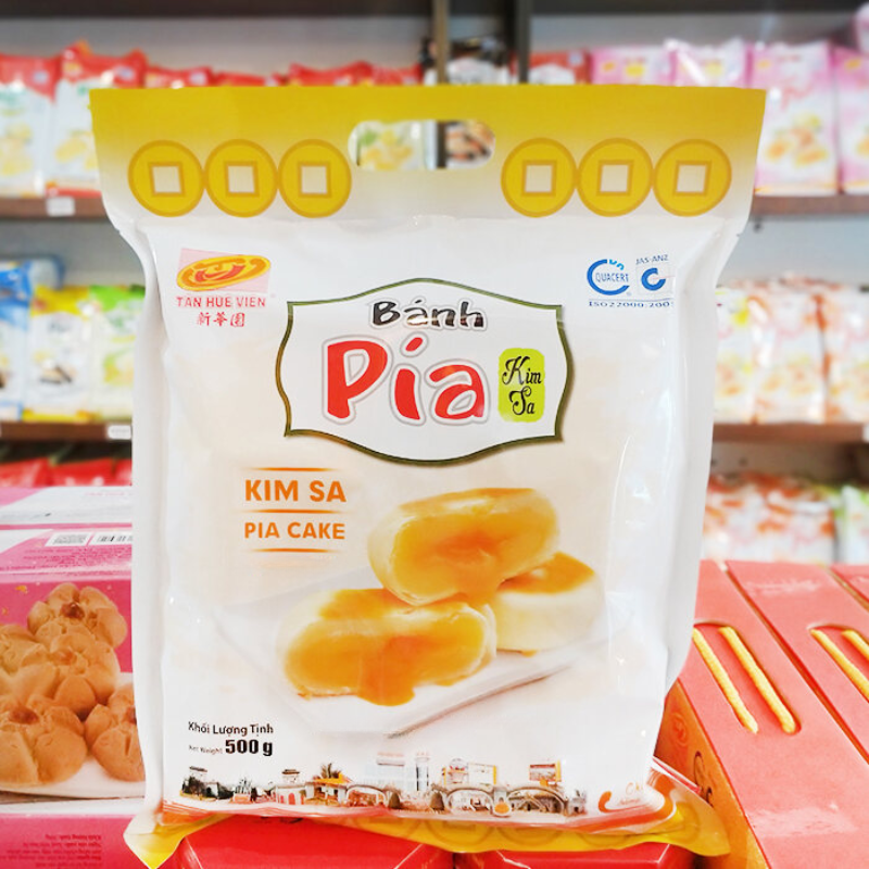 Bánh Pía Kim Sa Tân Huê Viên Thơm Ngon 480g (40g x 12 cái) Bánh Pía Kim Sa Tân Huê Viên Thơm Ngon 480g (40g x 12 cái)