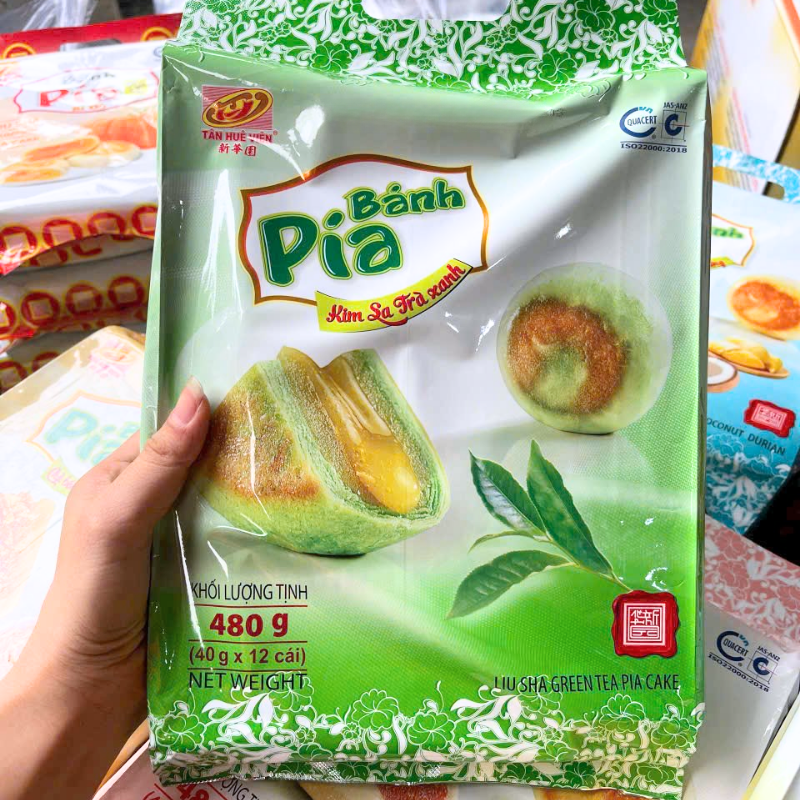 Bánh Pía Kim Sa Dứa Tân Huê Viên Thơm Ngon 480g (40g x 12 cái) Bánh Pía Kim Sa Dứa Tân Huê Viên Thơm Ngon 480g (40g x 12 cái)