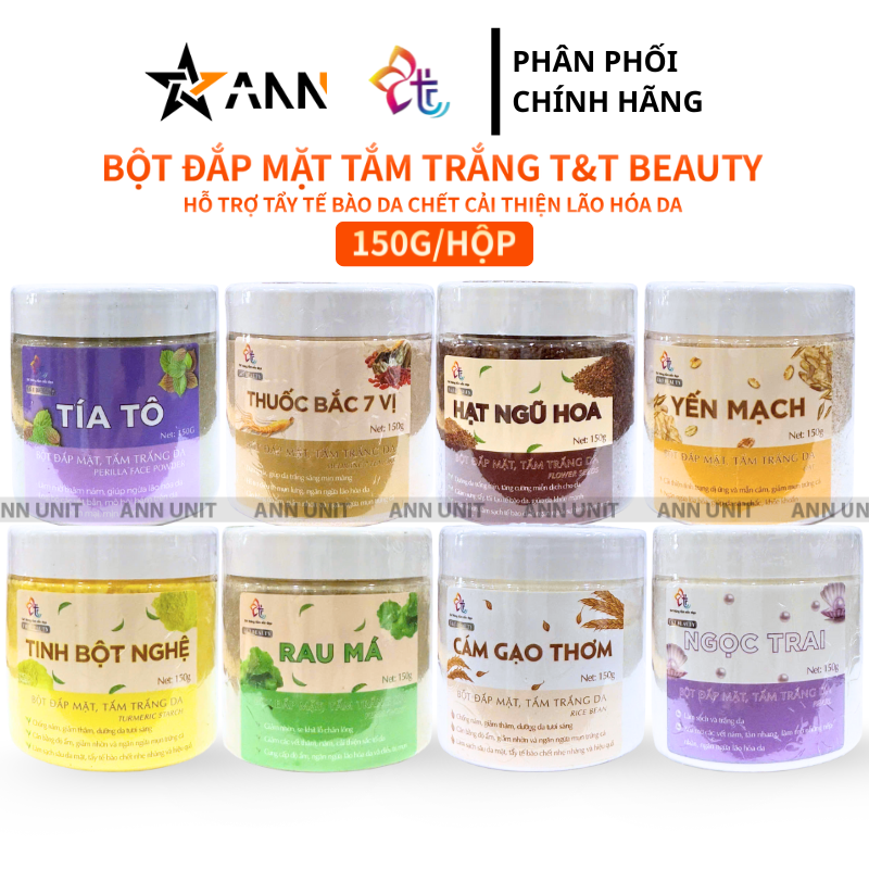26638_1_20250828173411.png Bột Đắp Mặt Tắm Trắng Da Nguyên Chất T&T Beauty 150g/Hộp - BDMTTDTT