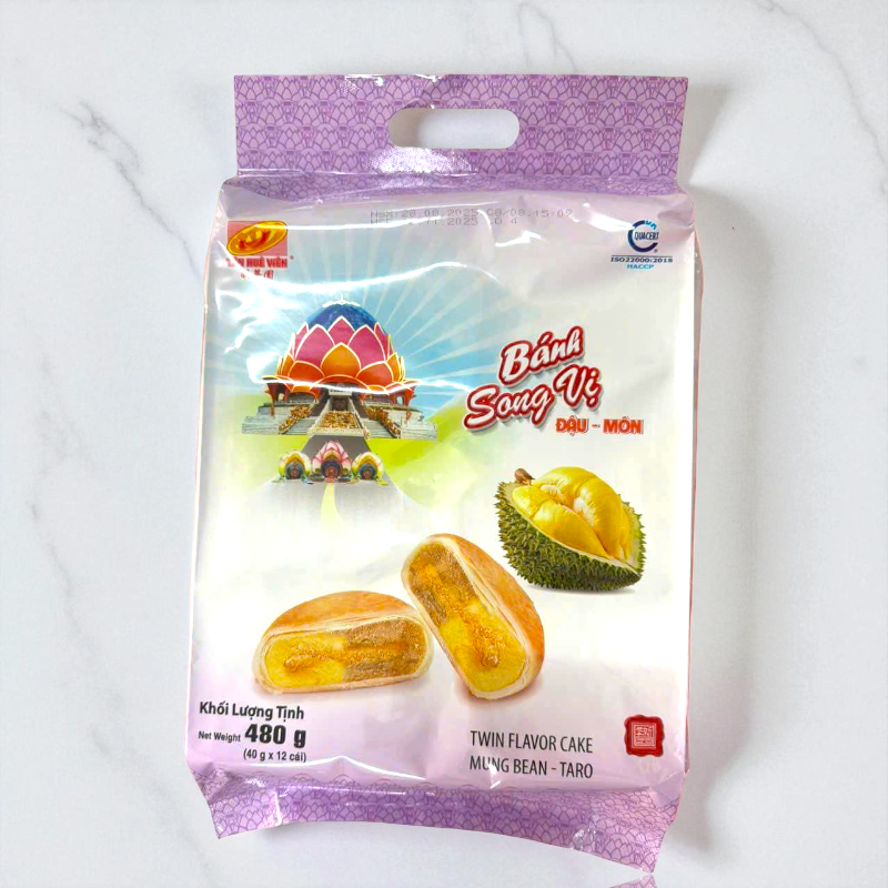 Bánh Pía Song Vị Đậu Môn Tân Huê Viên 480g (40g x 12 cái) Bánh Pía Song Vị Đậu Môn Tân Huê Viên 480g (40g x 12 cái)