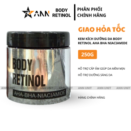 Kem Kích Dưỡng Sáng Da Body Retinol Aha Bha Niaciamide 250g - BODYRETINOL