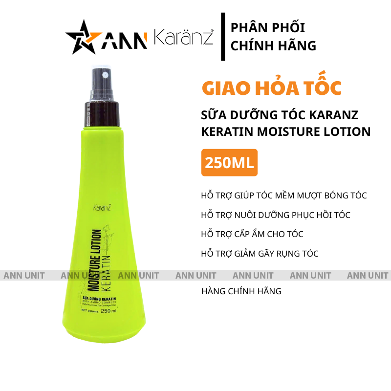 26701_1_20250905115025.png Sữa Dưỡng Tóc Karanz Keratin Moisture Lotion 250ml - Xịt Dưỡng Tóc Keratin Kazan Phương Nghi - 8936117351211