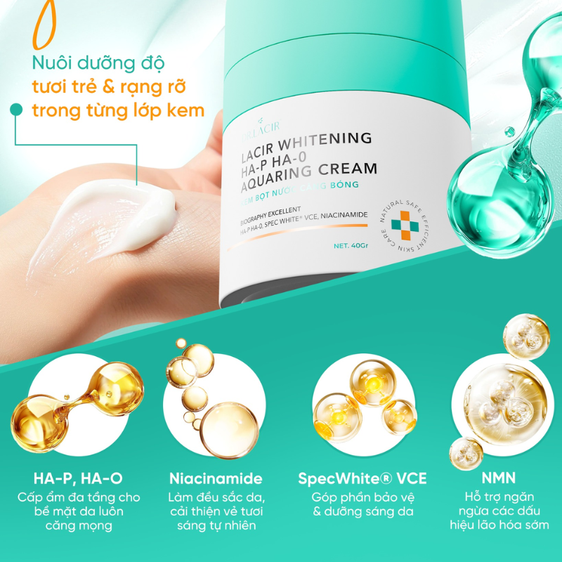 Nguồn sỉ kem Bọt Nước Căng Bóng Dr Lacir Whitening Ha-p Ha-o Aquaring Cream Ban Đêm 40g Nguồn sỉ kem Bọt Nước Căng Bóng Dr Lacir Whitening Ha-p Ha-o Aquaring Cream Ban Đêm 40g