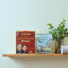 Dầu Gội Phủ Bạc Yicaoten Màu Nâu Hộp 10gói - GOIYICAOTENNAU