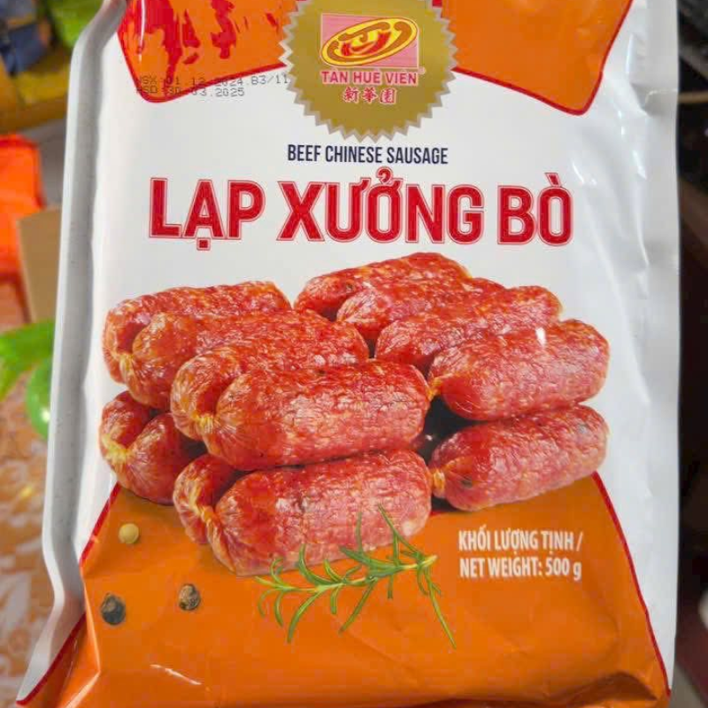 Giá sỉ lạp Xưởng Bò Tân Huê Viên 500g Thơm Ngon Giá sỉ lạp Xưởng Bò Tân Huê Viên 500g Thơm Ngon