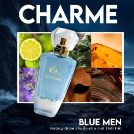 Nước Hoa Nam Charme Blue Men 50ml - Hương Thơm Bí Ẩn Lịch Lãm Bí Ẩn - 8936194698698