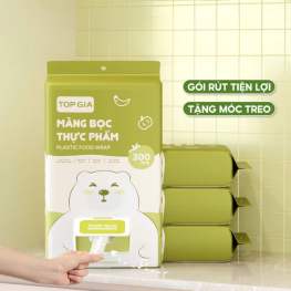 Combo 2 Túi Màng Bọc Thực Phẩm Top Gia Dạng Rút Siêu Dai Có Nắp Đậy Kính - 1 Túi 300 Cái - GMBTP02