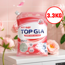 Bột Giặt Quần Áo Top Gia 3.3kg Hương Nước Hoa Pháp - BGQA02