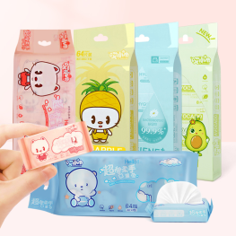 Túi 10 Khăn Ướt Bỏ Túi Du Lịch - Khăn Giấy Ướt Mini Ngẫu Nhiên - Chất Liệu Vải Không Dệt - KUBTMN02