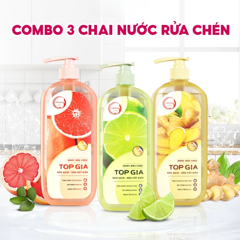 26892_14_20251016113845-1.png Combo 3 Chai Nước Rửa Chén Top Gia Hương Chanh Tươi - Hương Gừng- Hương Bưởi Hồng 1kg/chai - NRC02
