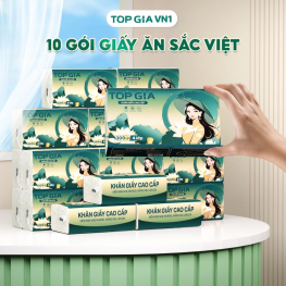 Túi 10 Gói Khăn Giấy Ăn Nhỏ Sắc Việt Top Gia - KGR10