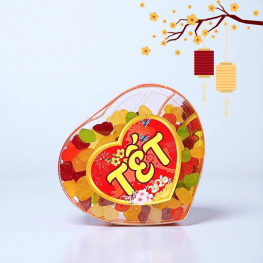 Kẹo Dẻo Chip Chip Hương Trái Cây 300g - Hộp Trái Tim - KDCCHTT300G