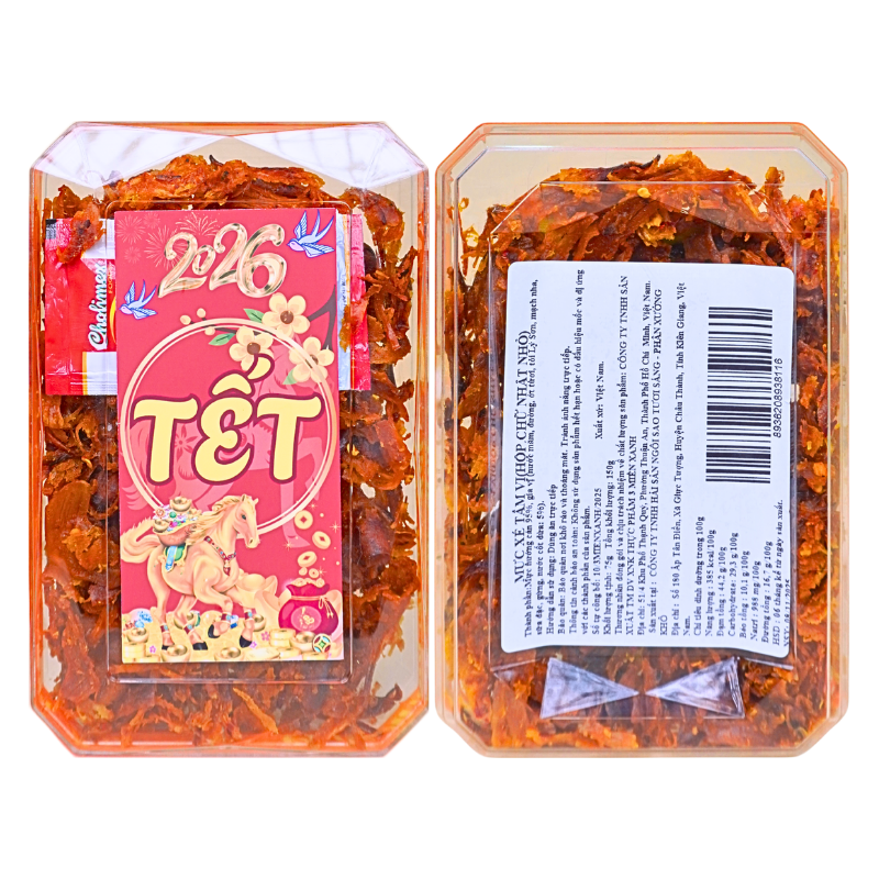 Khô Bò Xé Sợi 200g - Hộp Chữ Nhật Nhỏ Hộp Quà Tết 2026 Khô Bò Xé Sợi 200g - Hộp Chữ Nhật Nhỏ Hộp Quà Tết 2026
