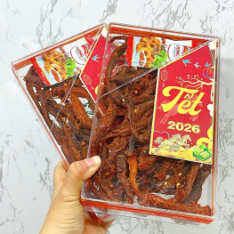 Khô Bò Xé Sợi 200g - Hộp Chữ Nhật Nhỏ - KBXSHCNN200G