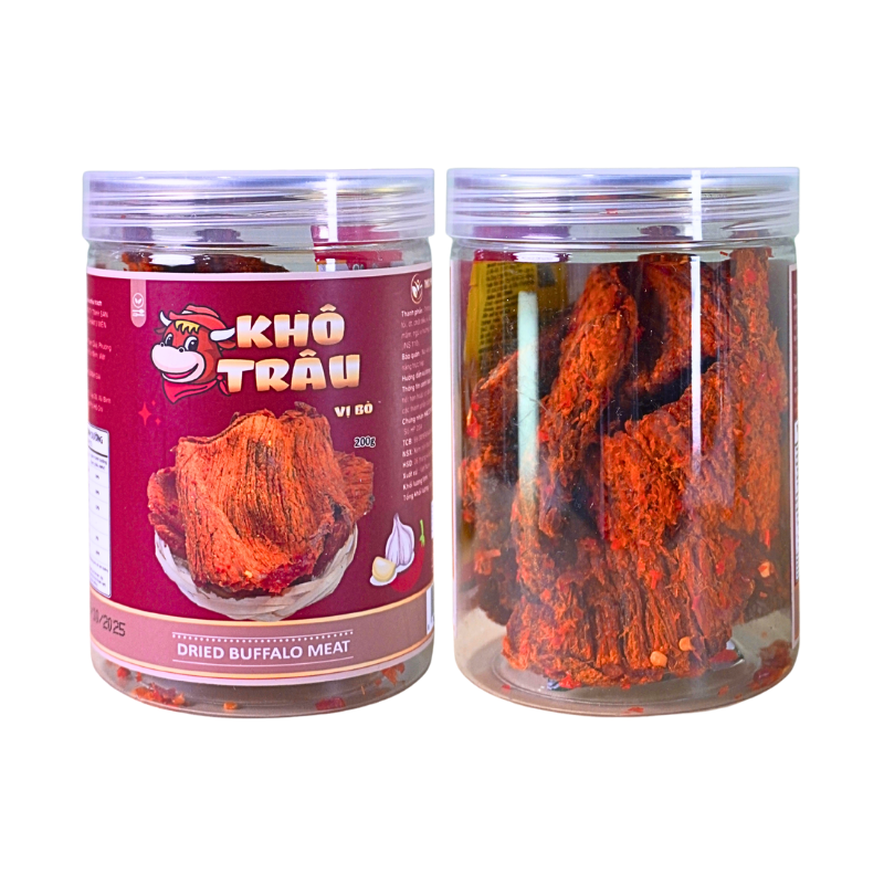 Khô Trâu Miếng Tẩm Vị Bò 200g Thơm Ngon Hộp Khô Trâu Miếng Tẩm Vị Bò 200g Thơm Ngon Hộp