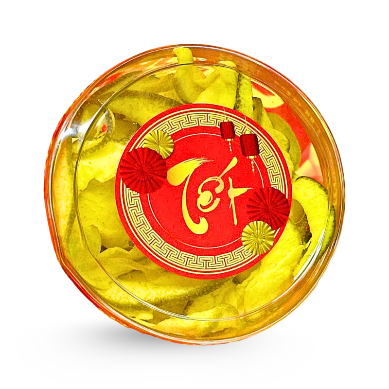 Vỏ Bưởi Chanh Dây Sấy Dẻo 150g Hộp Tròn Nhỏ Hộp Quà Tết 2026 Vỏ Bưởi Chanh Dây Sấy Dẻo 150g Hộp Tròn Nhỏ Hộp Quà Tết 2026