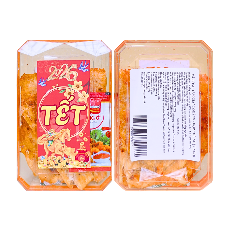 Cá Bống Tẩm Gia Vị 150g Miếng - Hộp Chữ Nhật Nhỏ Hộp Quà Tết 2026 Cá Bống Tẩm Gia Vị 150g Miếng - Hộp Chữ Nhật Nhỏ Hộp Quà Tết 2026
