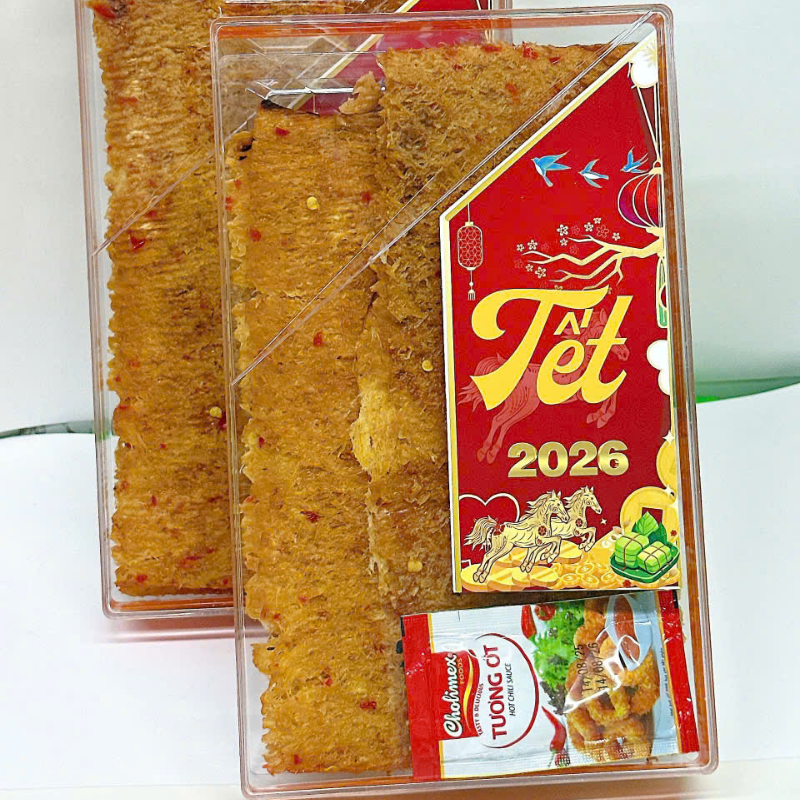 Mực Cán Tẩm Vị 300g - Hộp Chữ Nhật Lớn Mực Cán Tẩm Vị 300g - Hộp Chữ Nhật Lớn