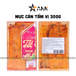 Mực Cán Tẩm Vị 300g - Hộp Chữ Nhật Lớn Hộp Quà Tết 2026 - MCHCNL300G