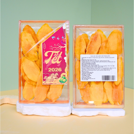 Xoài Sấy Dẻo 500g - Hộp Chữ Nhật Lớn Hộp Quà Tết 2026 - XSDHCN500G