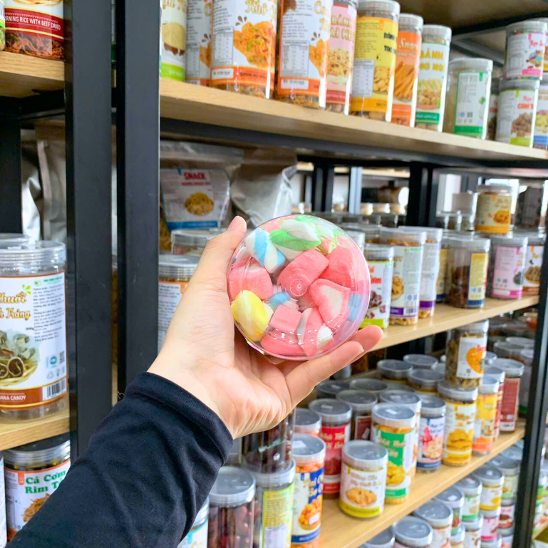 Kẹo Dẻo Bông Marshmallow Mini 150g - Hộp Pet Kẹo Dẻo Bông Marshmallow Mini 150g - Hộp Pet