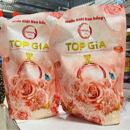 Set 2 túi nước giặt topgia Hoa Hồng 2000ml túi(2 túi 4000ml) - NUOCGIATTOPGIAHOAHONG