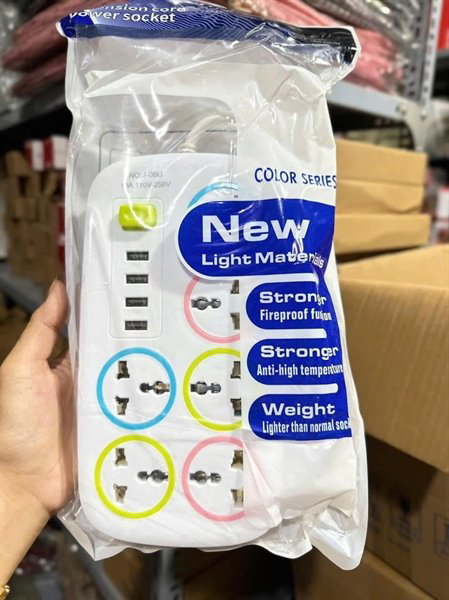 Ổ Điện 6 Lỗ Dây Dài 88cm Ổ Điện 6 Lỗ Dây Dài 88cm