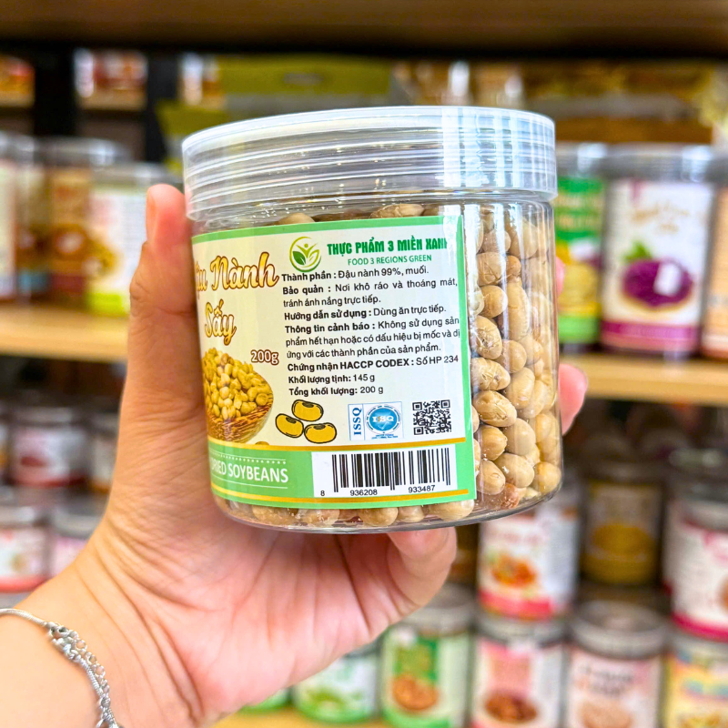 Đậu Nành Sấy Thơm Ngon Mini 200g - Hộp Pet Đậu Nành Sấy Thơm Ngon Mini 200g - Hộp Pet
