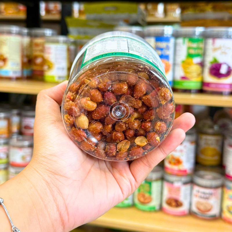 Đậu Phộng Rang Tỏi Ớt Mini 200g - Hộp Pet Đậu Phộng Rang Tỏi Ớt Mini 200g - Hộp Pet