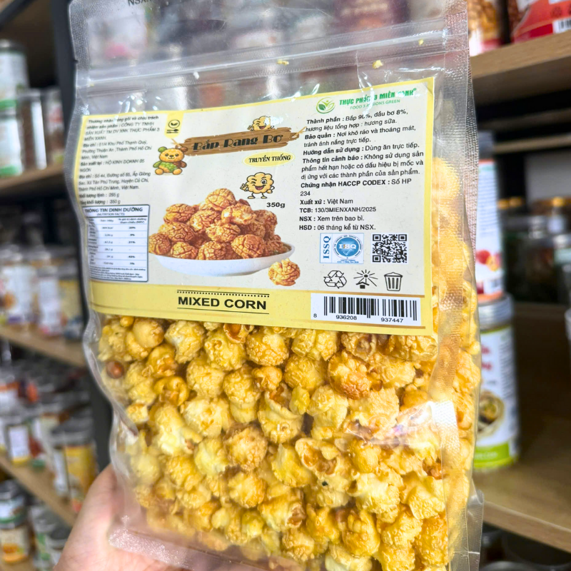 Bắp Rang Bơ Truyền Thống 350g Túi Zip Bắp Rang Bơ Truyền Thống 350g Túi Zip