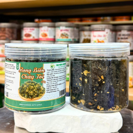 Rong Biển Cháy Tỏi Thơm Ngon Mini 100g - Hộp Pet - RBCTMHP100G