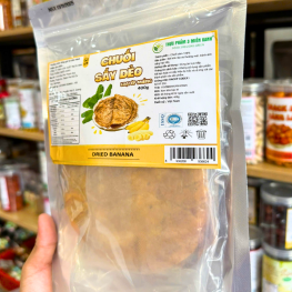 Chuối Sấy Dẻo Loại Ép Miếng 400g - Túi Zip Bạc - CSDEMTZB400G
