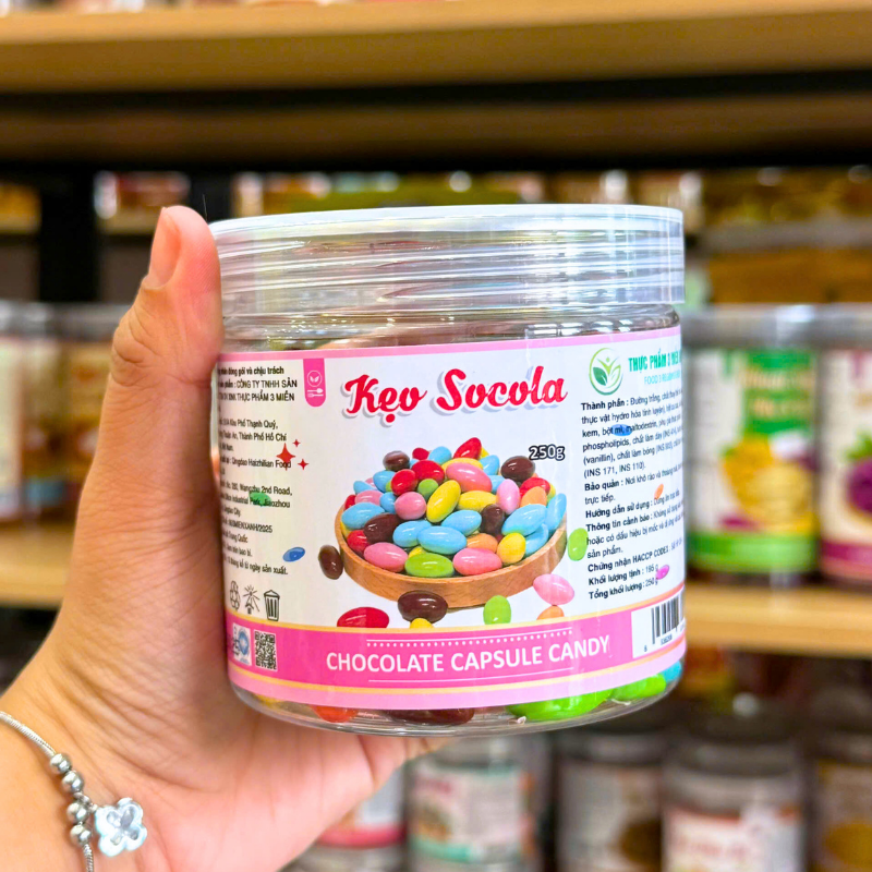 Kẹo Socola Nhộng Thơm Ngon 250g - Hộp Pet Kẹo Socola Nhộng Thơm Ngon 250g - Hộp Pet
