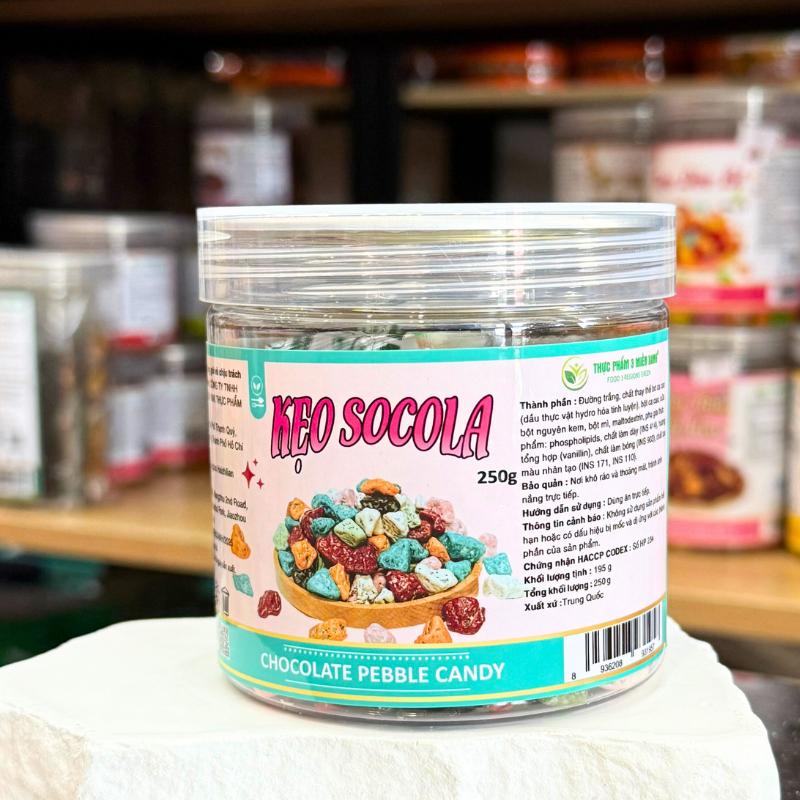 Kẹo Socola Sỏi Đá Mini 250g - Hộp Pet Kẹo Socola Sỏi Đá Mini 250g - Hộp Pet