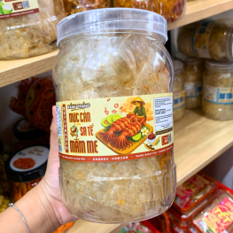 Bánh Tráng Mực Cán Sa Tế Mắm Me 300g - Hộp Tròn - BTMMMHT300G