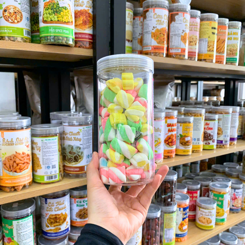 Kẹo Dẻo Bông Marshmallow 250g - Hộp Pet Kẹo Dẻo Bông Marshmallow 250g - Hộp Pet