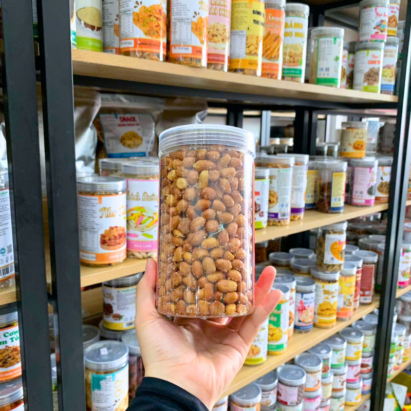 Đậu Phộng Rang Muối Thơm Ngon 500g - Hộp Pet Đậu Phộng Rang Muối Thơm Ngon 500g - Hộp Pet