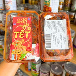Khô Trâu Xé Sợi Tẩm Vị Bò Thơm Ngon 200g - Hộp Chữ Nhật Nhỏ - KTXSTVBHCNN200G