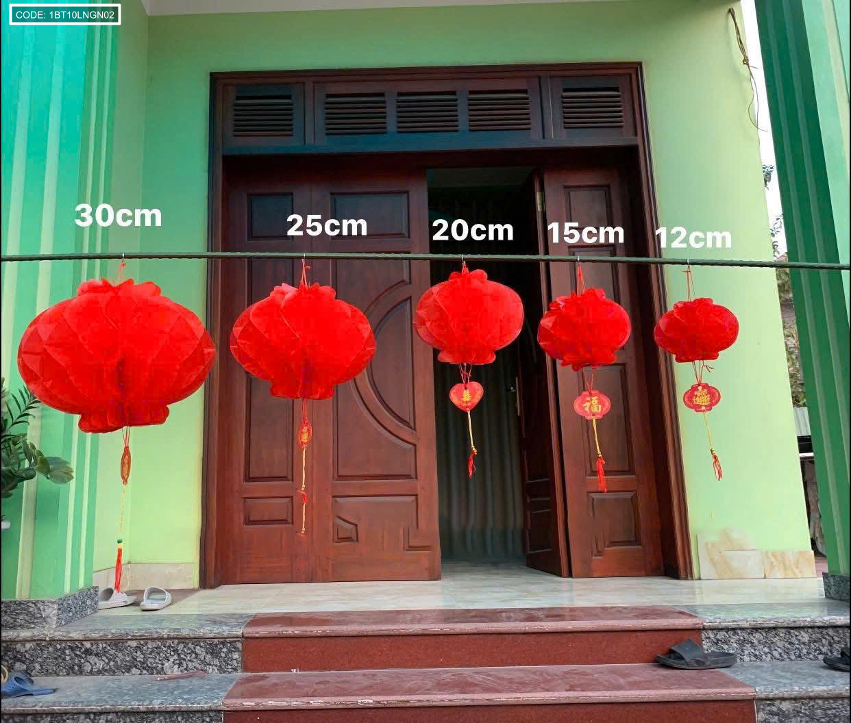 1 Bịt 10 LỒNG ĐÈN GIẤY( F20 / 15CM ) 1 Bịt 10 LỒNG ĐÈN GIẤY( F20 / 15CM )