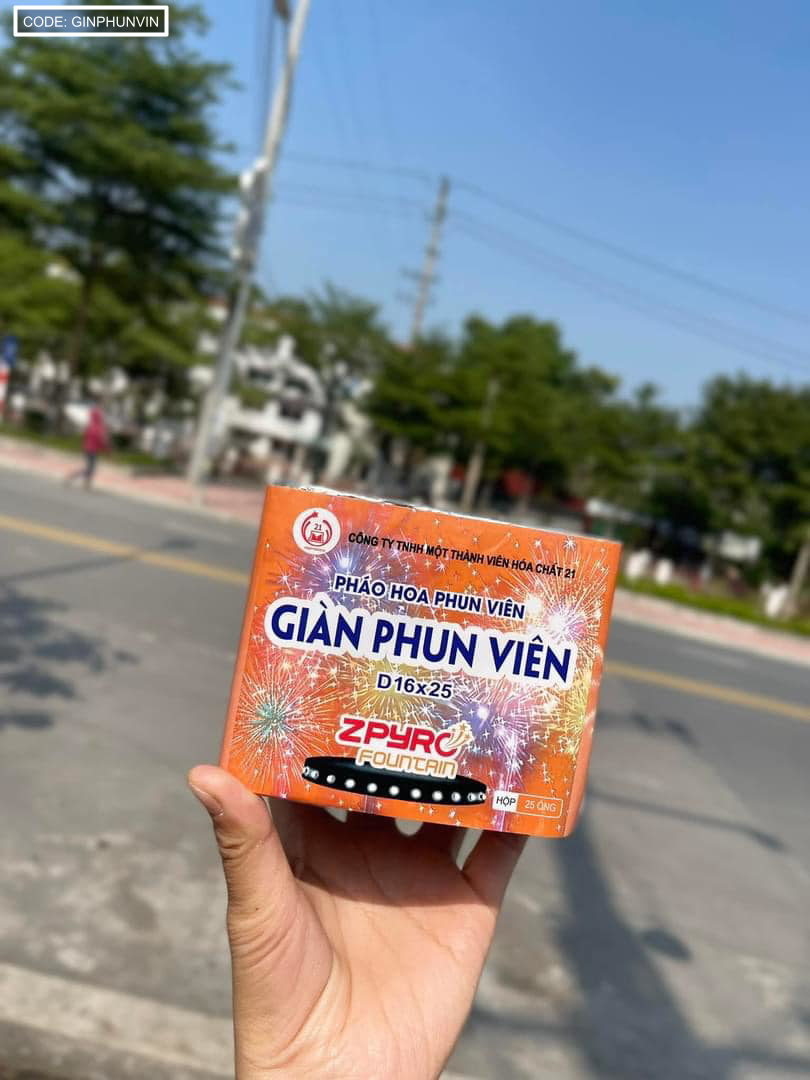 Pháo Hoa Z121 Giàn Phun Viên Loại 25 Ống - Hộp Cam - Mẫu Chào Xuân 2026 Pháo Hoa Z121 Giàn Phun Viên Loại 25 Ống - Hộp Cam - Mẫu Chào Xuân 2026