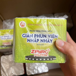Pháo Hoa Z121 Giàn Phun Nhấp Nháy Loại 25 Ống - Hộp Xanh - Mẫu Chào Xuân 2026 - PHOHOAZ12102