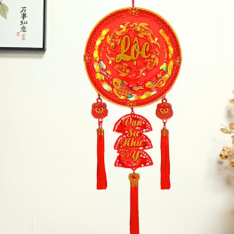 Dây Đèn Tròn Chữ Lộc Có Đèn Led Nhạc 40x90cm - DDTCDN01