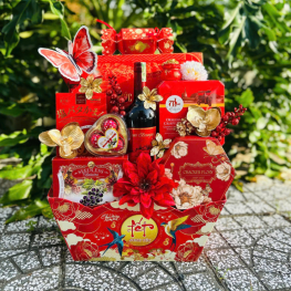 Giỏ Quà Tết Sung Túc An Khang - Quà Tặng Tết Sang Trọng - Quà Trang Trí Tết - QTTT05