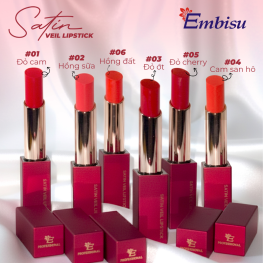 Son Môi Sáp Lì Hàn Quốc Embisu Satin Veil Lipstick - 6 Màu - SONEMBISU03