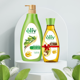 Dầu Gội Ôliu Ôliv Giúp Tóc Chắc Khỏe Bồng Bềnh 650ml - Tặng Dầu Tắm Oliu 3x Dưỡng Ẩm - 8935136865181
