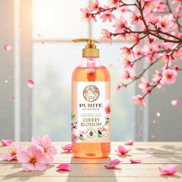 Sữa Tắm Purite Hương Hoa Anh Đào Cherry Blossom 1,1 lít - Sữa Tắm Dưỡng Sáng Da - 8935136865648