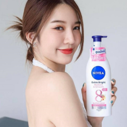 Sữa Dưỡng Thể Nivea Dưỡng Da Sáng Mịn 350ml Màu Hồng - Ban Ngày - SDTNMH350ML