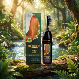 Dầu Gội Phủ Bạc Hồng Tâm Màu Nâu 200ml - 8938529135359