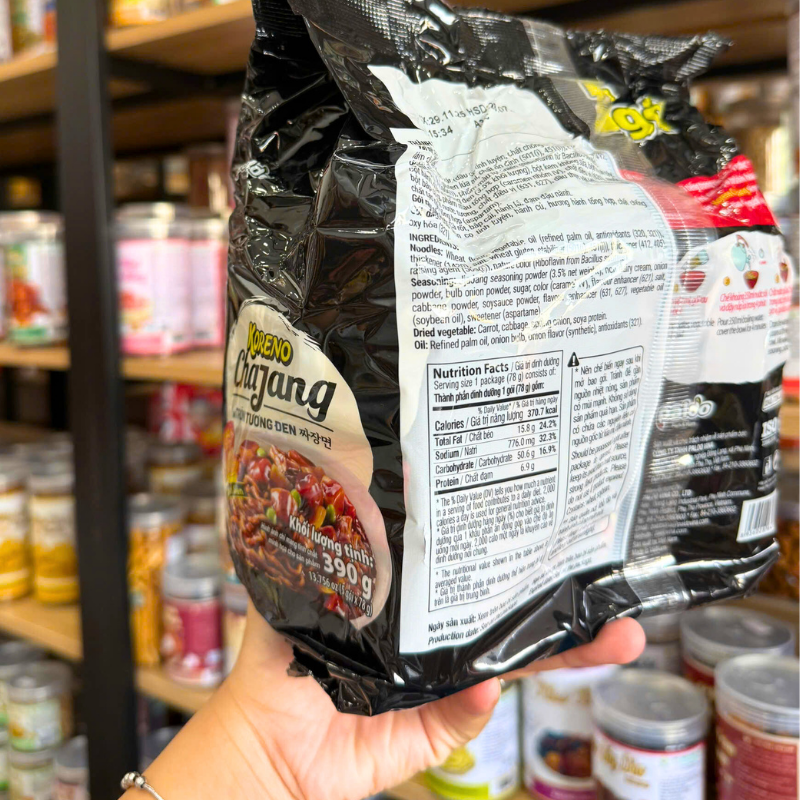 Mì Tương Đen Cay Koreno Chajang - Mì Cay Hàn Quốc 5 Gói Mì Tương Đen Cay Koreno Chajang - Mì Cay Hàn Quốc 5 Gói