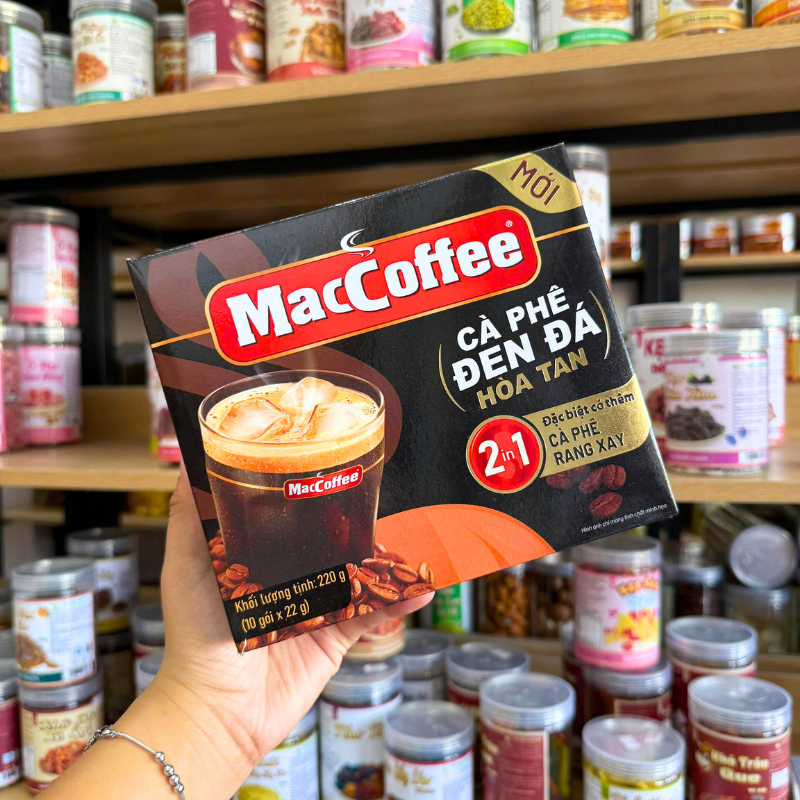 Cà Phê Đen Đá Mac Coffee - Cà Phê Đen Đá Hòa Tan 2 In 1 220g Cà Phê Đen Đá Mac Coffee - Cà Phê Đen Đá Hòa Tan 2 In 1 220g